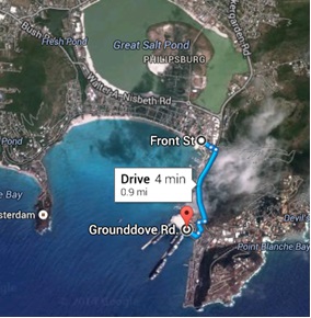 Accessible walking route from cruise dock to Philipsburg