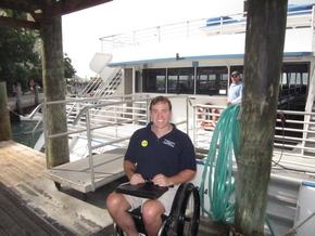 No ramp onto glass bottom boat